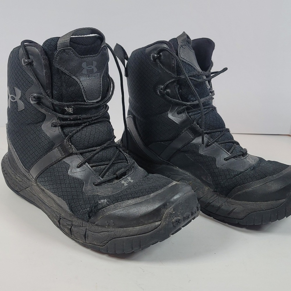 Under Armour Micro G Valsetz Tactical Boots Black Mens 10.5 3023743-001